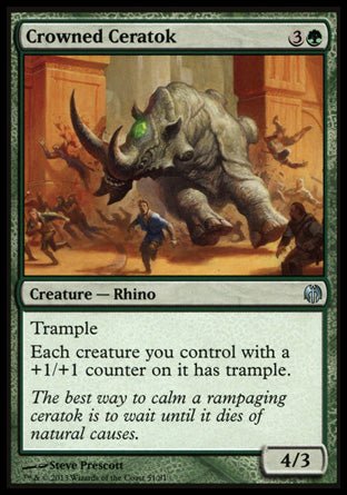 Crowned Ceratok (Duel Decks: Heroes vs Monsters) Near Mint - Nick Nack's Full Frontal Attack