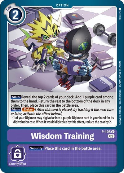 Wisdom Training (Blast Ace Box Topper) (Digimon Promotion Cards) Near Mint Foil - Nick Nack's Full Frontal Attack