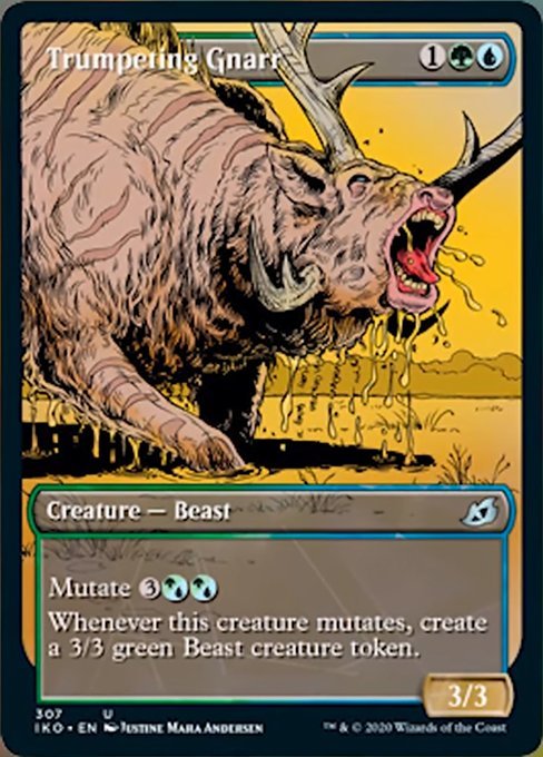 Trumpeting Gnarr (Showcase) (Ikoria: Lair of Behemoths) Near Mint - Nick Nack's Full Frontal Attack