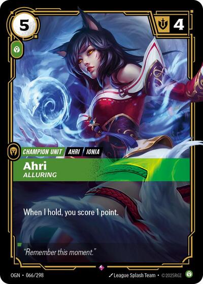 Ahri Alluring (Origins) Near Mint Foil - Nick Nack's Full Frontal Attack