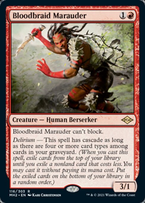 Bloodbraid Marauder (Modern Horizons 2) Near Mint - Nick Nack's Full Frontal Attack