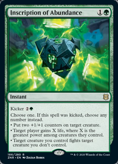 Inscription of Abundance (Zendikar Rising) Near Mint
