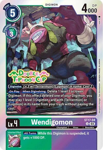 Wendigomon (Starter Deck 17: Double Typhoon Advanced Deck Set Pre - Release Cards) Near Mint Foil - Nick Nack's Full Frontal Attack