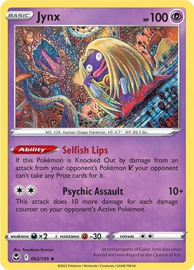 Jynx (SWSH12: Silver Tempest) Near Mint - Nick Nack's Full Frontal Attack