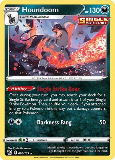 Houndoom (SWSH05: Battle Styles) Near Mint Holofoil - Nick Nack's Full Frontal Attack