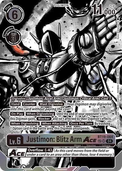 Justimon: Blitz Arm ACE (Textured) (Release Special Booster 2.5) Near Mint Foil