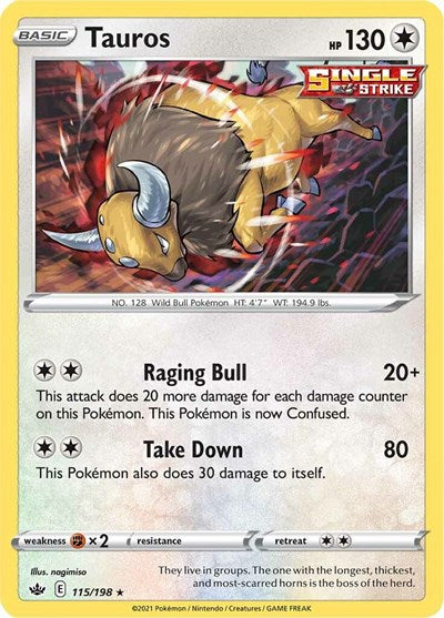 Tauros (SWSH06: Chilling Reign) Near Mint Holofoil