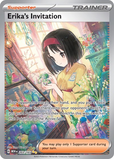 Erika's Invitation - 203 (Scarlet and Violet: 151) Near Mint Holofoil