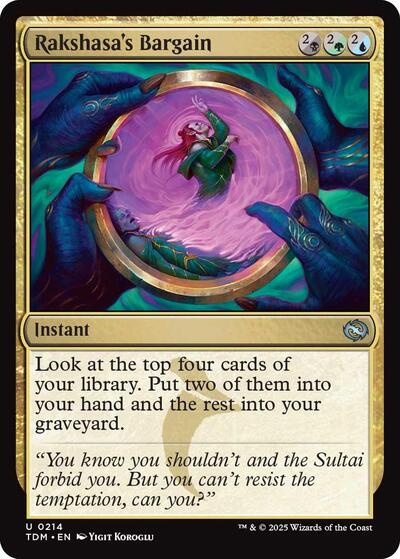 Rakshasa's Bargain (Tarkir: Dragonstorm) Near Mint - Nick Nack's Full Frontal Attack