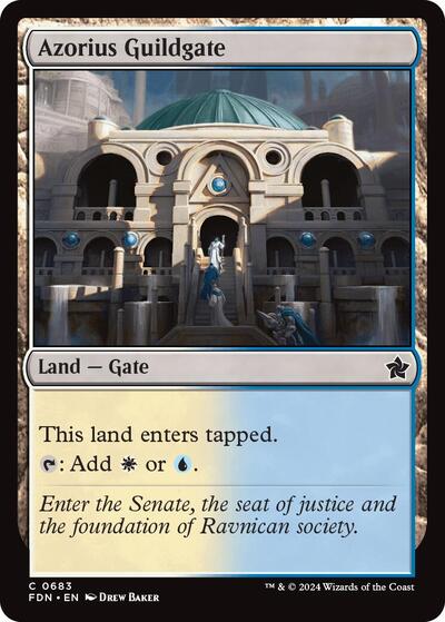 Azorius Guildgate (Foundations) Near Mint - Nick Nack's Full Frontal Attack