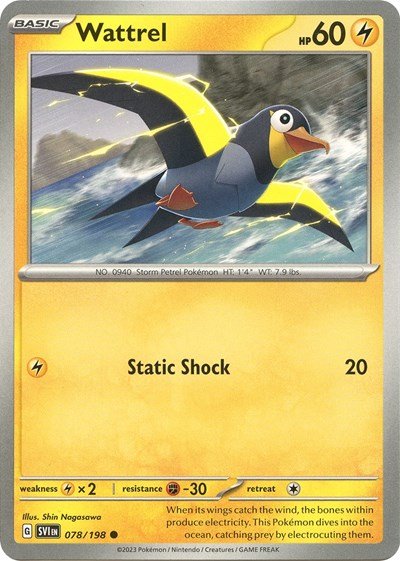 Wattrel - 078 (Scarlet and Violet: Base Set) Near Mint - Nick Nack's Full Frontal Attack