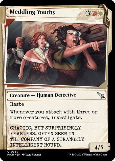Meddling Youths (Showcase) (Murders at Karlov Manor) Near Mint - Nick Nack's Full Frontal Attack