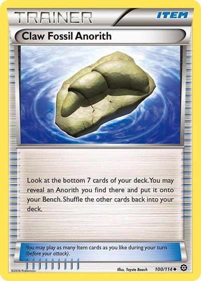 Claw Fossil Anorith (XY - Steam Siege) Near Mint - Nick Nack's Full Frontal Attack
