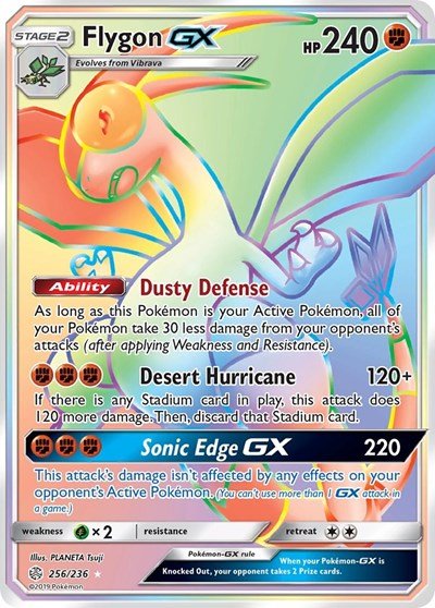Flygon GX (Secret) (SM - Cosmic Eclipse) Near Mint Holofoil - Nick Nack's Full Frontal Attack