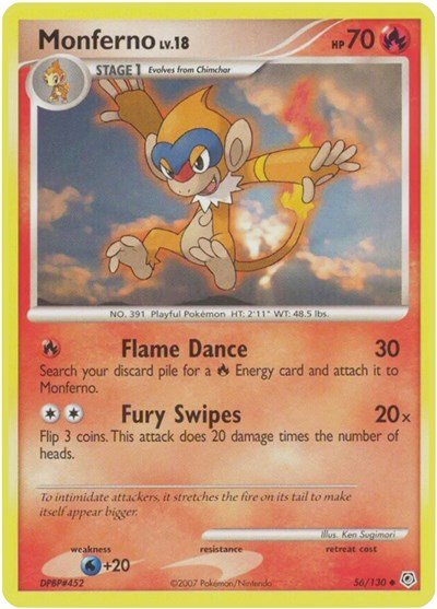 Monferno (Diamond and Pearl) Medium Play - Nick Nack's Full Frontal Attack