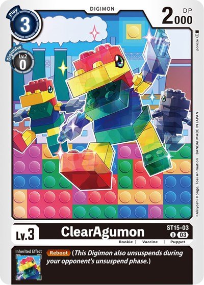 ClearAgumon (Starter Deck 15: Dragon of Courage) Near Mint - Nick Nack's Full Frontal Attack