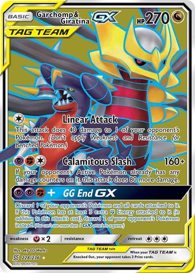 Garchomp & Giratina GX (Full Art) (SM - Unified Minds) Near Mint Holofoil