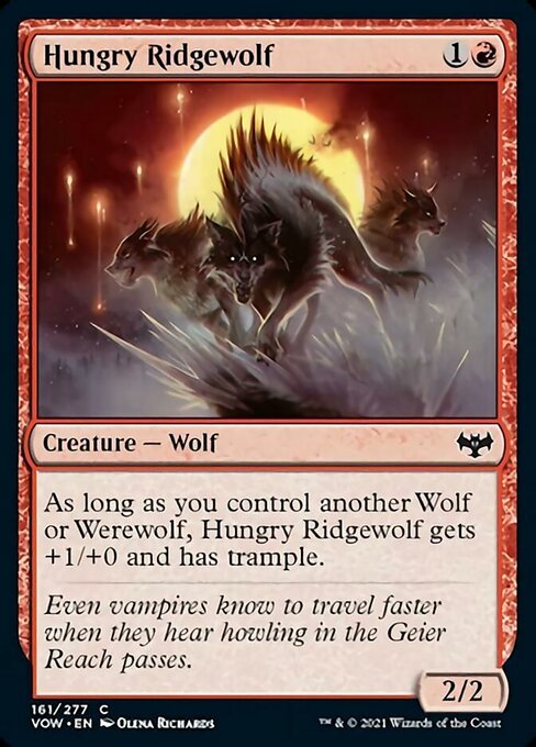 Hungry Ridgewolf (Innistrad: Crimson Vow) Near Mint - Nick Nack's Full Frontal Attack