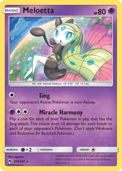 Meloetta (SM - Lost Thunder) Near Mint Reverse Holofoil - Nick Nack's Full Frontal Attack