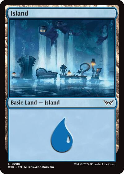 Island (0280) (Duskmourn: House of Horror) Near Mint - Nick Nack's Full Frontal Attack