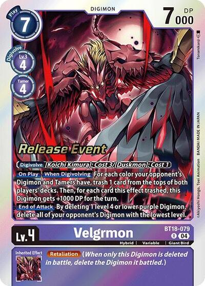 Velgrmon (Release Special Booster 2.0 Pre-Release Cards) Near Mint Foil