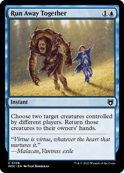 Run Away Together (Commander: Wilds of Eldraine) Near Mint - Nick Nack's Full Frontal Attack