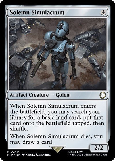Solemn Simulacrum (Universes Beyond: Fallout) Near Mint Foil - Nick Nack's Full Frontal Attack