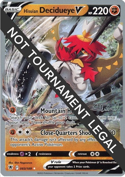Hisuian Decidueye V - 2022 (Ondrej Skubal) (World Championship Decks) Near Mint