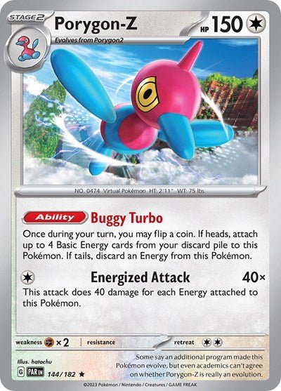 Porygon - Z (Scarlet and Violet: Paradox Rift) Near Mint Holofoil - Nick Nack's Full Frontal Attack