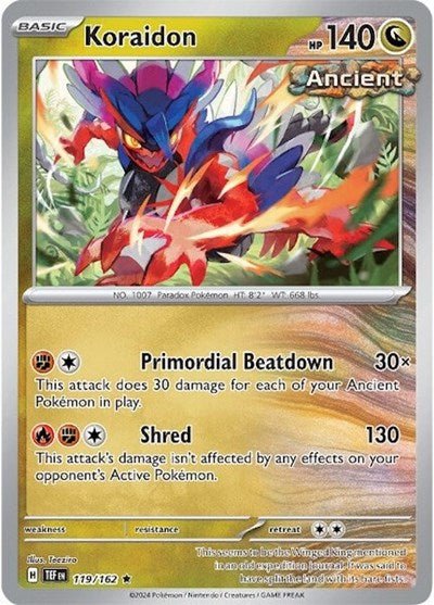 Koraidon (SV05: Temporal Forces) Near Mint Holofoil - Nick Nack's Full Frontal Attack