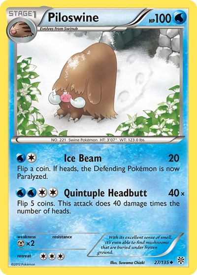 Piloswine (Plasma Storm) Medium Play