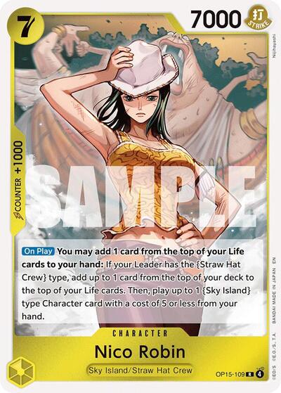 Nico Robin (OP15 - 109) (Adventure on Kami's Island) Near Mint Foil - Nick Nack's Full Frontal Attack