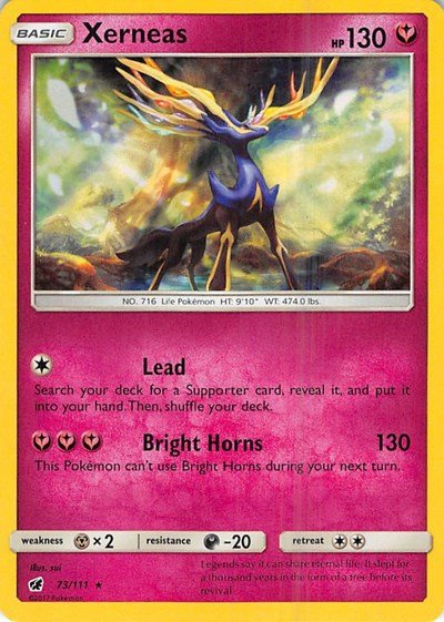 Xerneas (SM - Crimson Invasion) Near Mint Reverse Holofoil - Nick Nack's Full Frontal Attack