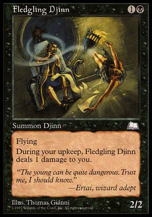 Fledgling Djinn (Weatherlight) Light Play - Nick Nack's Full Frontal Attack