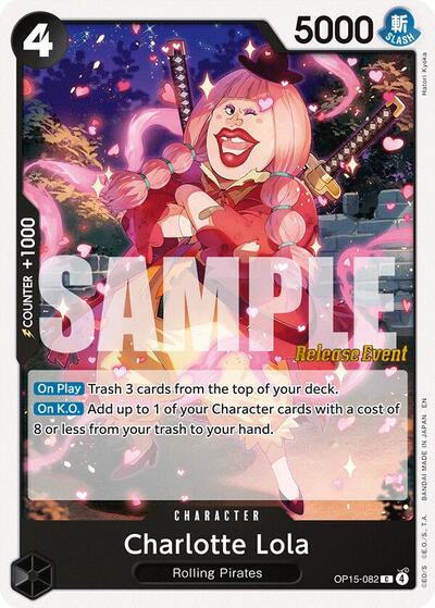 Charlotte Lola (Adventure on Kami's Island Release Event Cards) Near Mint - Nick Nack's Full Frontal Attack