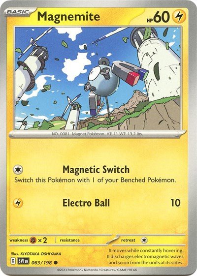 Magnemite (Scarlet and Violet: Base Set) Near Mint - Nick Nack's Full Frontal Attack