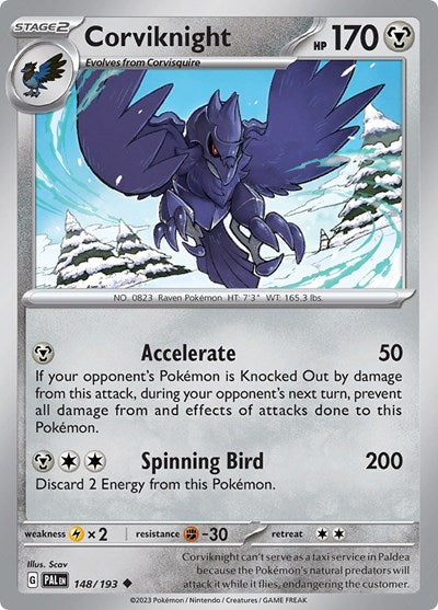 Corviknight (SV02: Paldea Evolved) Near Mint
