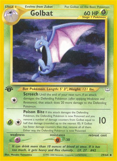Golbat (Neo Revelation) Light Play 1st Edition