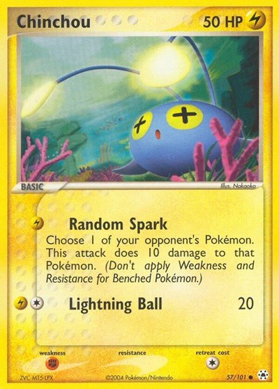 Chinchou - 057 (Hidden Legends) Light Play