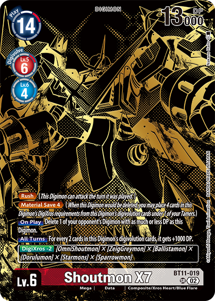 Shoutmon X7 (Tamer's Evolution Box - Rise of Digimon - ) (Dimensional Phase) Near Mint - Nick Nack's Full Frontal Attack