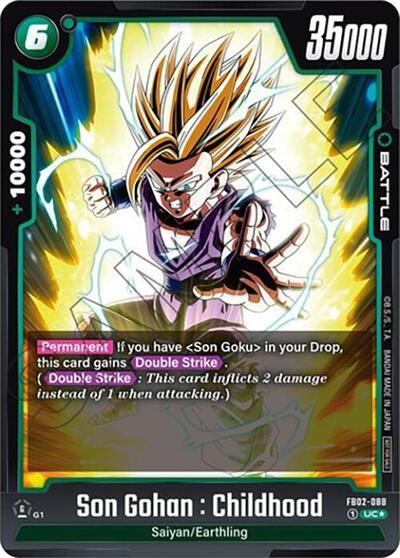 Son Gohan : Childhood FB02-088 (Tournament Pack 02) (Tournament and Championship Promos) Near Mint Holofoil