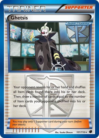 Ghetsis (Team Plasma) (Plasma Freeze) Medium Play Holofoil - Nick Nack's Full Frontal Attack