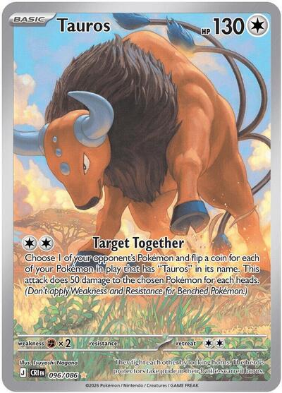 Tauros - 096 (ME04: Chaos Rising) Near Mint Holofoil - Nick Nack's Full Frontal Attack