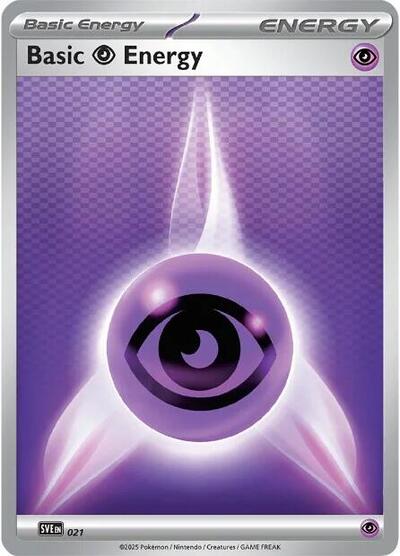 Basic Psychic Energy - 021 (SVE: Scarlet & Violet Energies) Near Mint - Nick Nack's Full Frontal Attack