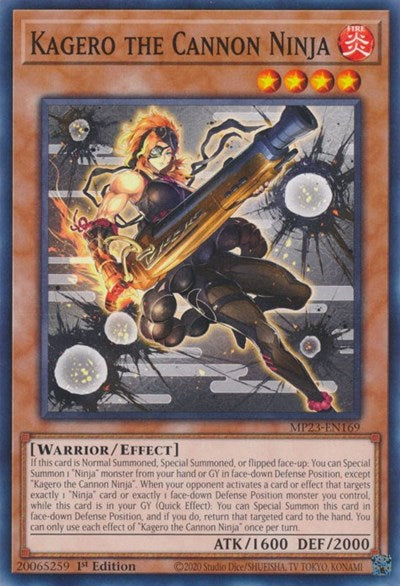 Kagero the Cannon Ninja (25th Anniversary Tin: Dueling Heroes Mega Pack) Light Play 1st Edition