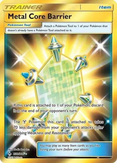 Metal Core Barrier (Secret) (SM - Unbroken Bonds) Near Mint Holofoil - Nick Nack's Full Frontal Attack