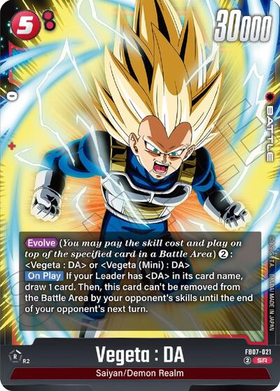 Vegeta : DA FB07 - 021 (Wish For Shenron) Near Mint Holofoil - Nick Nack's Full Frontal Attack