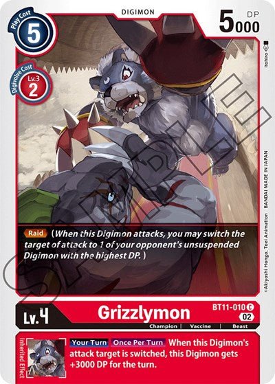 Grizzlymon (Dimensional Phase) Near Mint - Nick Nack's Full Frontal Attack