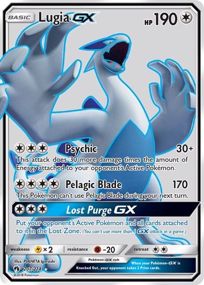 Lugia GX (Full Art) (SM - Lost Thunder) Near Mint Holofoil - Nick Nack's Full Frontal Attack