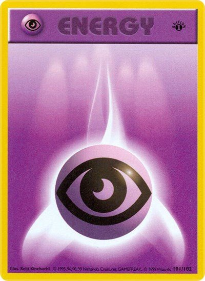 Psychic Energy (Base Set (Shadowless)) Medium Play Unlimited - Nick Nack's Full Frontal Attack